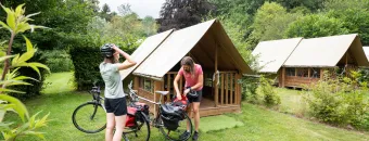 Tente cabane "Accueil Vélo"