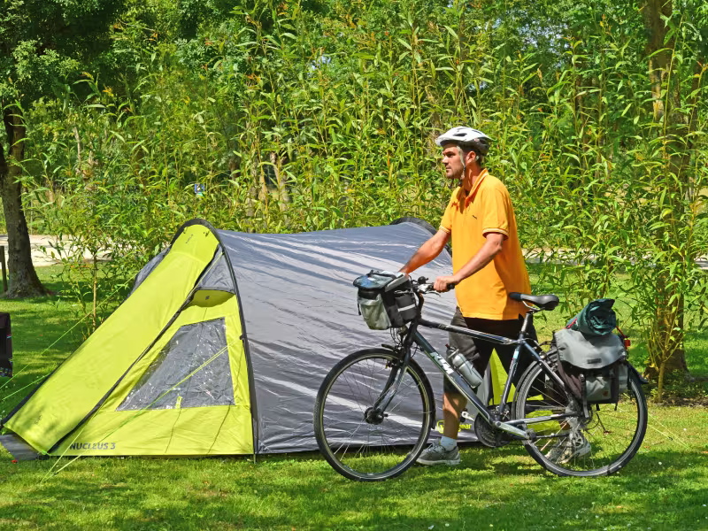 Camping de la Venise Verte - Tente & vélo