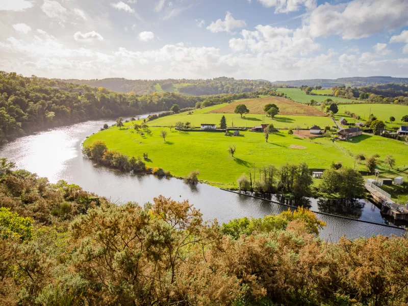 Panorama sur les méandres de l'Orne