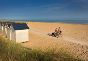 Pages et cabines de plages à Ouistreham