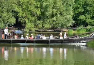 Navigation en toue sur la Maine